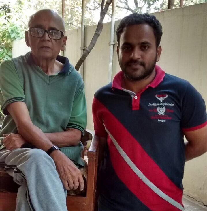 Mentor and mentee together – Lt Col G R K Nair with his student in Madhya Pradesh, India.